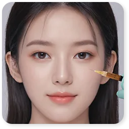 Gambar Step 04 klinik bagi pemindahan lemak dalam 3 lapisan muka.